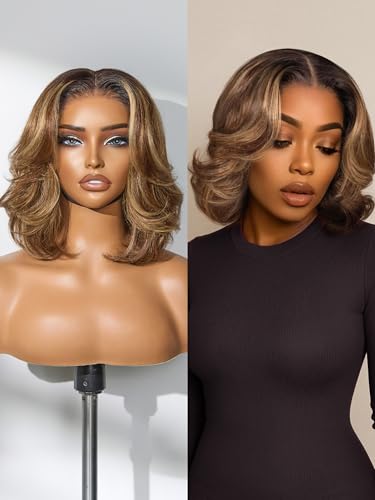 LUVME HAIR 10-Inch Layered Bob Wig - 100% Human Hair, Glueless