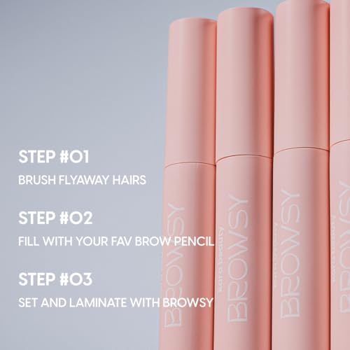 Kara Beauty Browsy Tinted Brow Gel | Dual-Ended Brow Ink and Tinted Gel Duo for Full Defined Brows | Long-Wear Smudge-Resistant Eyebrow Makeup with Vitamin E and Conditioning Oils (Clear)