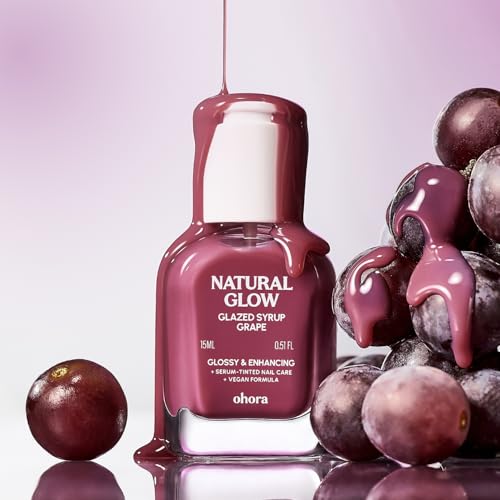 ohora Grape 2-in-1 Sheer Nail Polish & Strengthener – Glossy, Nail Care