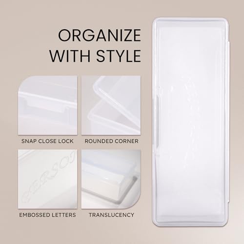 Beauticom Nail Art Storage Box Set, 4 Pieces Large Frosted