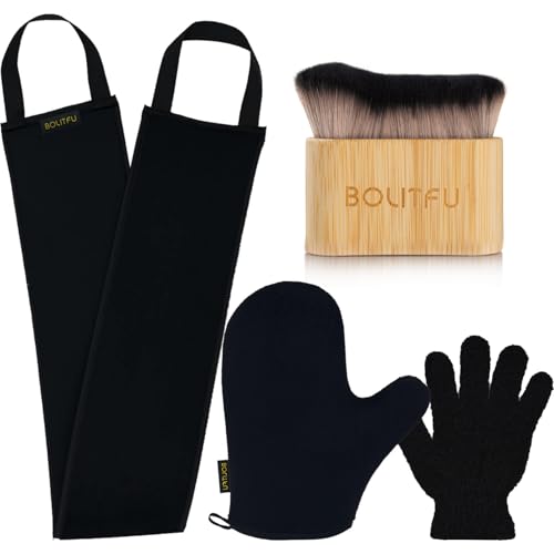 4-Piece Self Tanning Mitt Applicator Kit - Streak-Free Sunless Tan