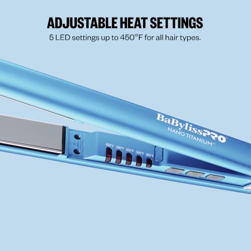 BaBylissPRO Nano Titanium Hair Straightener - Ultra-Sleek Flat Iron