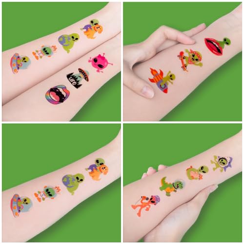 96 PCS Alien Temporary Tattoos for Kids | Space Party Favors