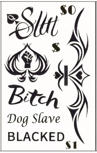Queen of Spades Temporary Tattoo Stickers - 4 Sheets