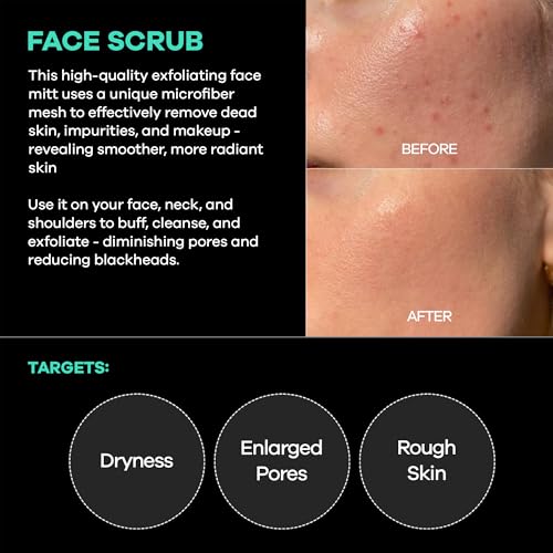Dermasuri Deep Exfoliating Face Mitt – Dead Skin Remover
