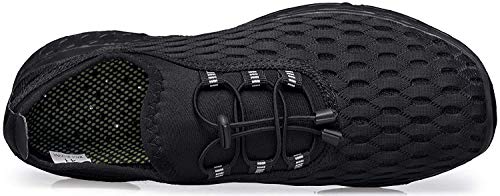 DOUSSPRT Men's Water Shoes Quick Drying Sports Aqua Shoes AllBlack Size 14