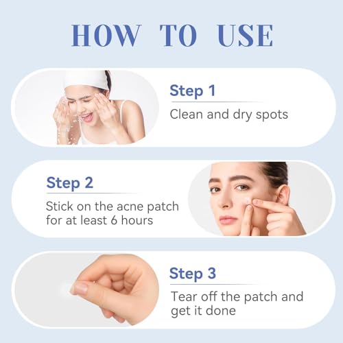Invisible Pimple Patches for Face - £¨12mm | 72 Count | 6 Sheets£© - Ultra-Thin Hydrocolloid Blemish Cover, Discreet Zit Stickers for Day & Night, Face Patches for Teens and Adults