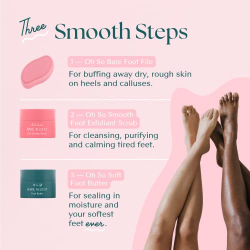 Bare August Glass Foot File & Callus Remover - Pedicure Heel Scraper