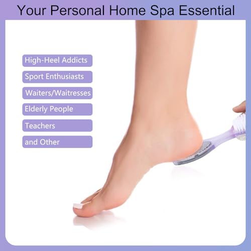 4-in-1 Foot Scrubber & Pumice Stone Pedicure Tool for Callus Removal - 2 Pack