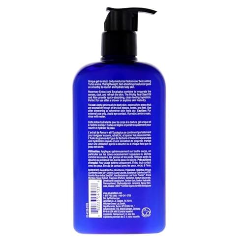 Jack Black Turbo Body Lotion Energizing Gel Moisturizer