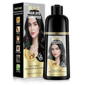 Black Hair Dye Shampoo - 100% Gray Coverage, 10-15 Mins