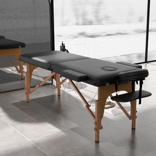 Portable Massage Table - Foldable Spa Bed with Adjustable Headrest