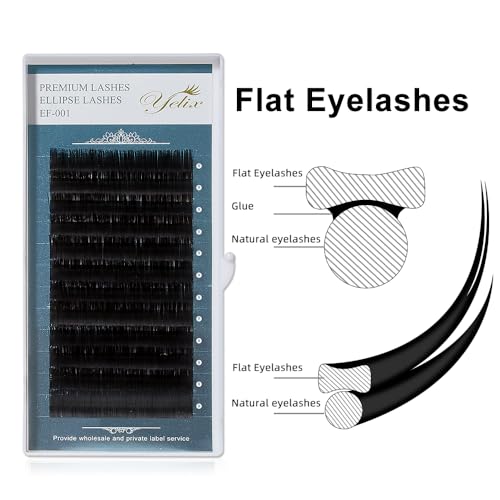 YELIX Ellipse Flat Lashes C/D Curl 8-15mm Mixed Length