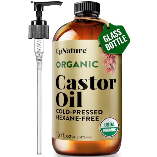 Organic Castor Oil - 16oz Cold Pressed, Pure & Hexane Free for Hair & Skin