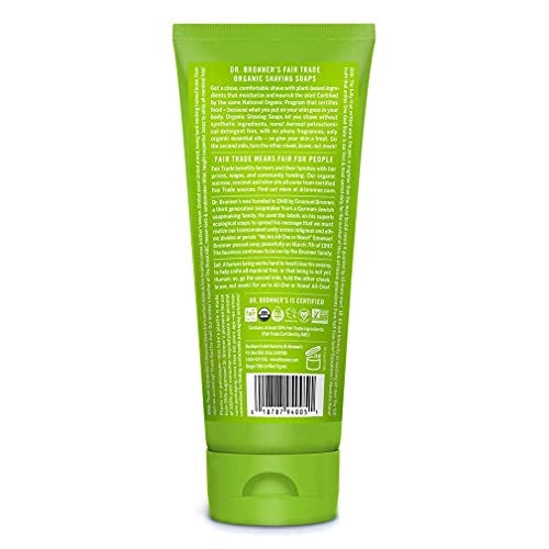 Dr Bronners, Shave Gel Lemongrasss Lime Organic, 7 Fl Oz