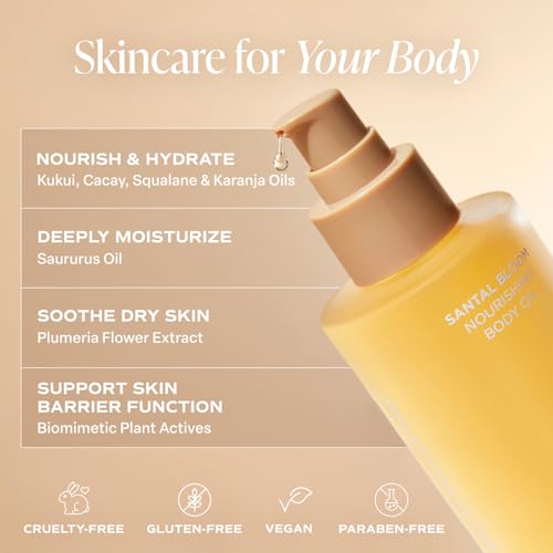 Saltair Body Oil and Multi-Lipid Body Butter Set ? Deep Moisture, Hydrating After-Shower Skincare Duo ? Santal Bloom Scent