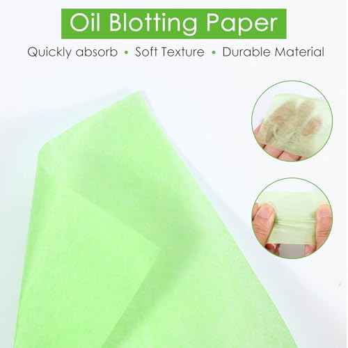 300 Sheets Oil Blotting Sheets for Face with Mirror and Puff | Face Oil Absorbing Sheet | Oil-Control Paper for Oily Skin | Summer Essentials for Women Absorb Excess Oil, Makeup Friendly