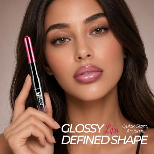 LANGMANNI 2-in-1 Lip Liner & Gloss Duo Shade 01 Dusty Rose Nude