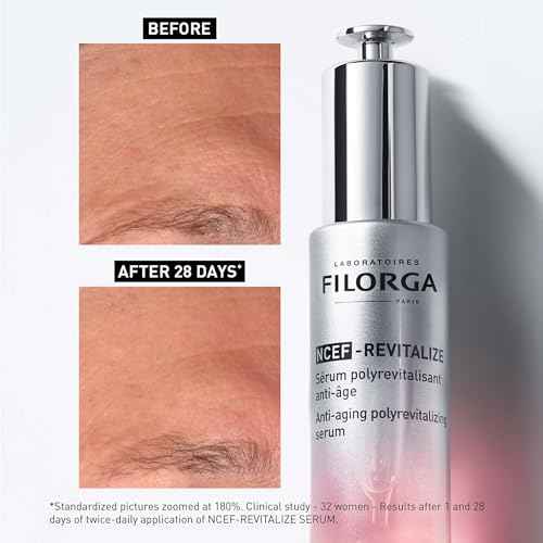 Filorga NCEF-Revitalize Face Serum, Anti-Aging and Skin Strengthening Treatment for Smoother and Brighter Skin Texture with Hyaluronic Acid, Amino Acids, and Coenzymes, 1.01 fl. Oz