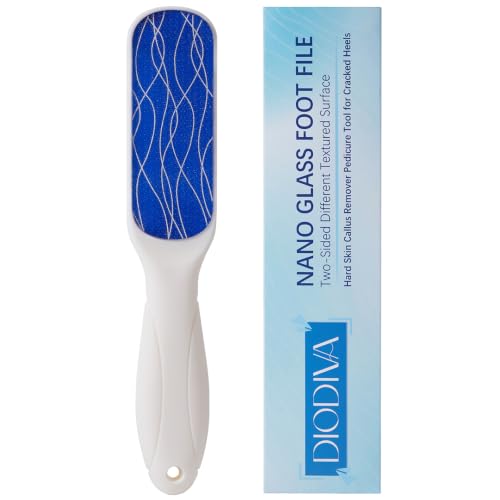Diodiva Nano Glass Foot File - Double-Sided Heel Scraper & Callus Remover