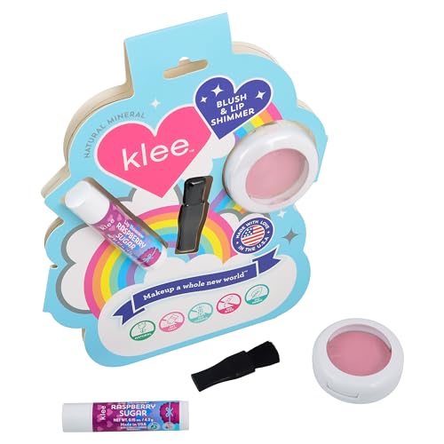 Luna Star Klee Blush and Lip Shimmer Makeup Kit. Gentle and Non-Toxic. Kid-Friendly. Made in USA. (Cotton Candy Whisper)