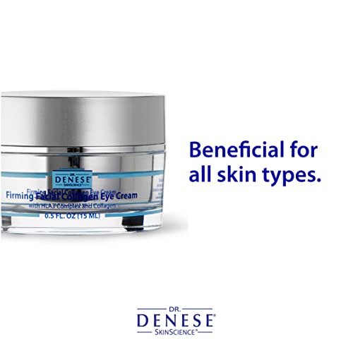 Dr. Denese SkinScience Firming Facial Collagen Eye Cream 0.5oz ? Collagen, Hyaluronic Acid & Peptides for Smoother Under Eye Skin ? Reduces Look of Puffiness, Dark Circles & Fine Lines ? Travel Size