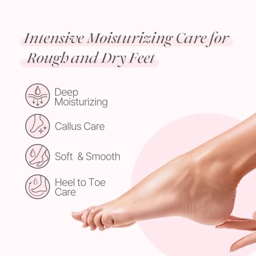 Koelf Rose Petal Satin Foot Mask (5 Pairs) – Nourishing Foot Care Socks with Rose, Peptides & Shea