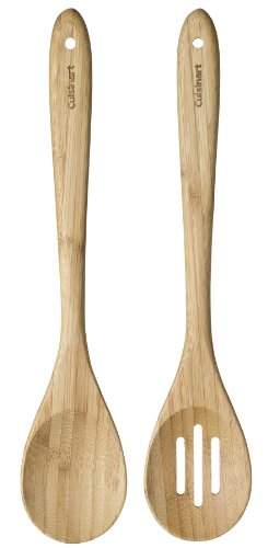 Cuisinart Green Gourmet Bamboo Solid and Slotted Spoons, 2-Pack