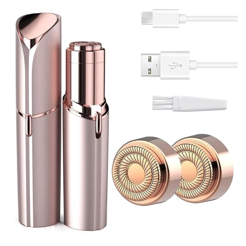 Facial Hair Remover for Women with 2 Replacement Heads - Gold