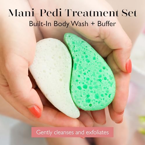 Spongellé Essentials Green Tea Bliss Mani/Pedi Exfoliating Scrub Buffer