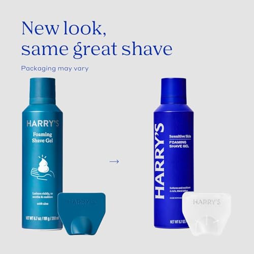 Harry's Charcoal Shaving Kit for Men - Razor Handle, 3 Refills & Gel