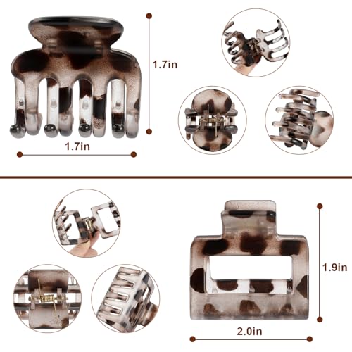 Small Claw Clips for Thin Hair, 8 Pack Mixed Styles
