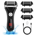 Electric Foot Callus Remover Kit with Rechargeable Battery & 3 Roller Heads for Dead Skin Removal