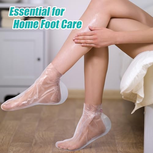 Disposable Plastic Foot Covers for Paraffin Wax Bath & Pedicure (200 Pack)