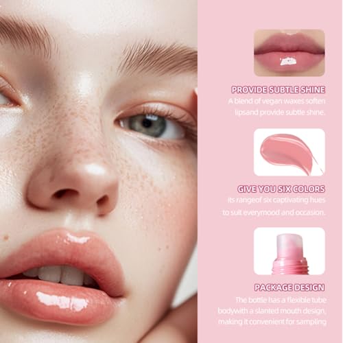 5-Color Butter Tinted Lip Balm Set - Moisturizing Lip Gloss
