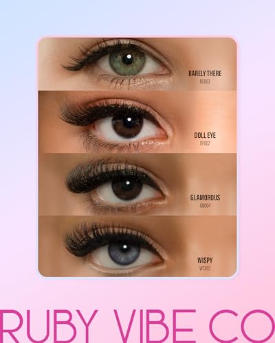 Wispy False Eyelashes Natural Look, Reusable Lash Strips 5 Pairs