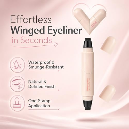 Winged Eyeliner Stamp | Dual-Ended Rotating Design | Waterproof