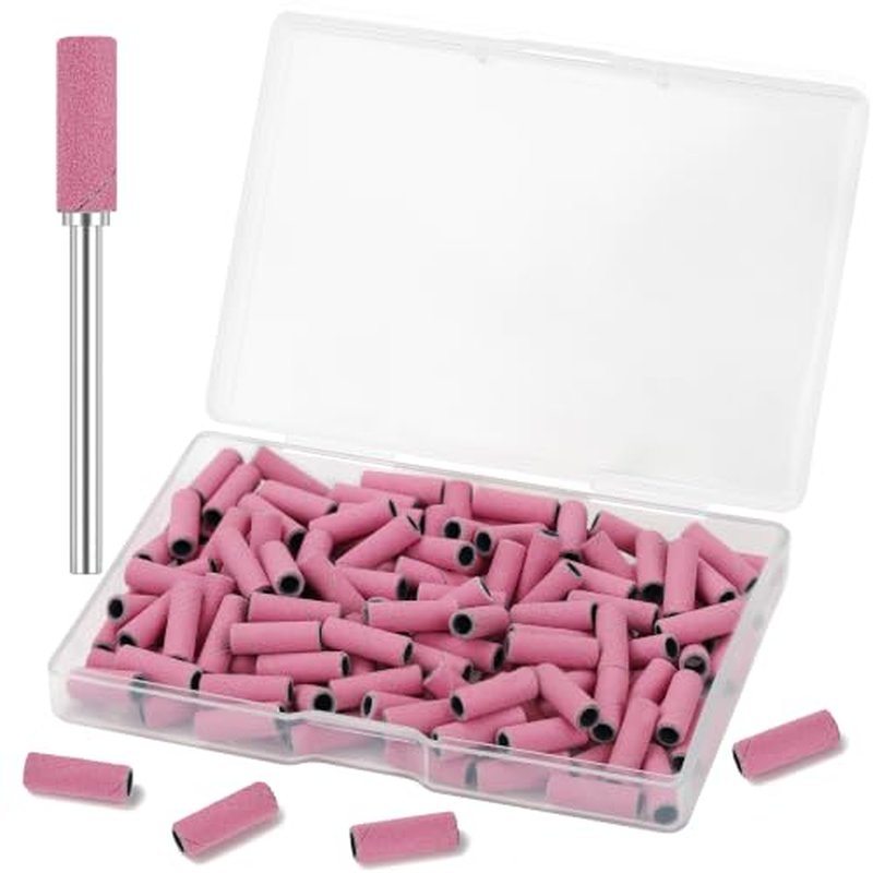 100pcs 240 Grit Sanding Bands with 3.1mm Mandrel - Nail Drill Bits