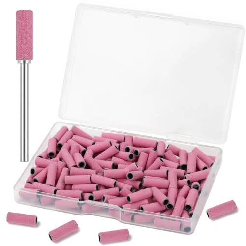 100pcs 240 Grit Sanding Bands with 3.1mm Mandrel - Nail Drill Bits