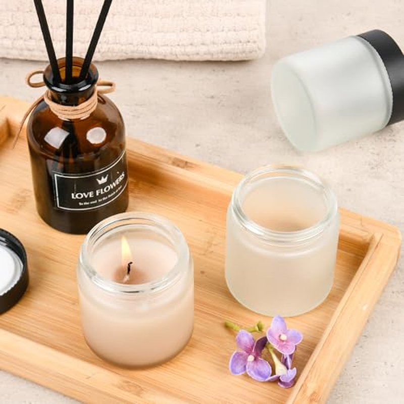 4oz Eco-Friendly Glass Jars with Airtight Black Lids for Skincare