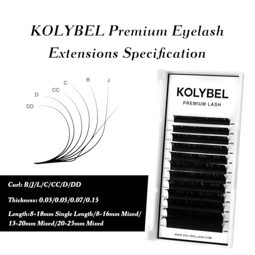 Kolybel Classic Lash Extensions 0.05 CC 13mm Premium Silk