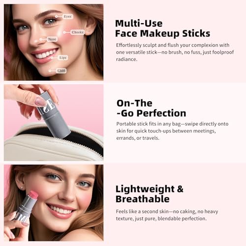 KIMUSE Cream Contour Stick Duo – Blush & Bronzer