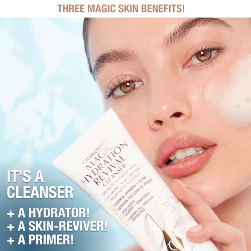 Charlotte Tilbury Magic Hydration Revival Facial Cleanser 4 Fl Oz - Gentle Foaming Face Wash for Hydration & Pore Care