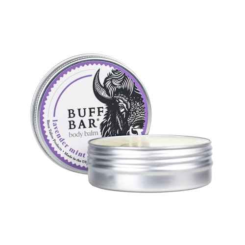 BUFF BAR Pure Bison Tallow Balm, Lavender Mint, 4 Pack - All Purpose, Hydrating, Naturally Derived, Mild Scent, Replaces Lotion, For Cracked, Dry, Itchy, Irritated Skin, Essential Oil
