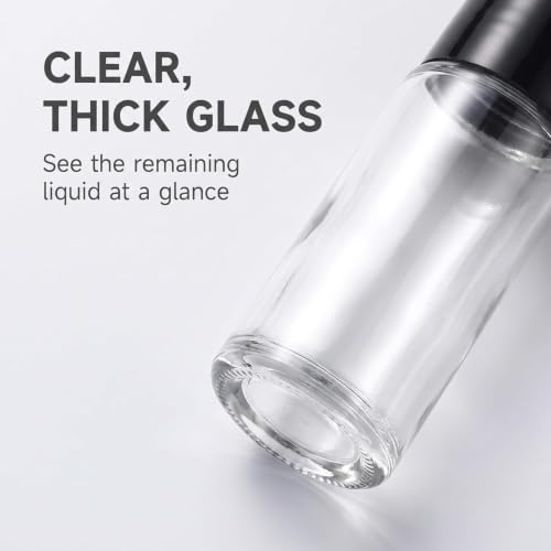2-Pack 30ml Glass Roller Bottles Set, Refillable Essential Oil Vials with Stainless Roll-on Caps