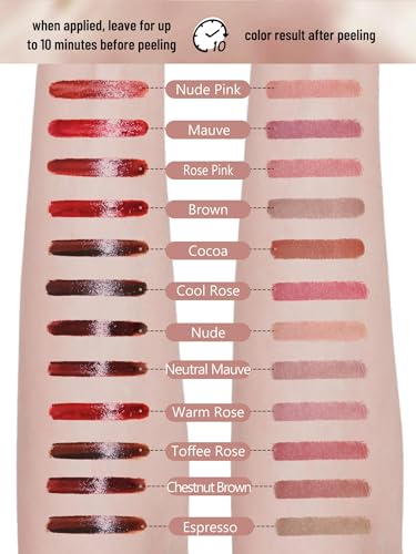Peel Off Lip Stain & Liner - 24HR Waterproof Matte Tint