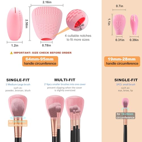 Silicone Makeup Brush Covers & Cleaner Mat Set