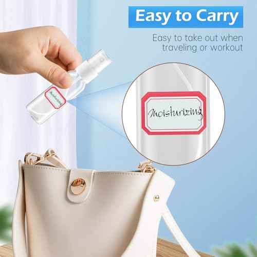 Spray Bottles, 2oz/50ml, 3.4oz/100ml Clear Empty Fine Mist Plastic Mini Travel Bottle Set, Small Refillable Liquid Containers with 2pcs Funnels and 24pcs Labels (4 Pack)