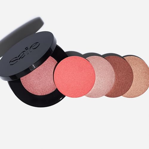 Saie Glow Sculpt Multi-Use Cream Highlighting Blush - Lightweight, Moisturizing Face Makeup Formula With Hyaluronic Acid + Micropearl for a Radiant, Lifted Glow - Peachglow (.02 oz)