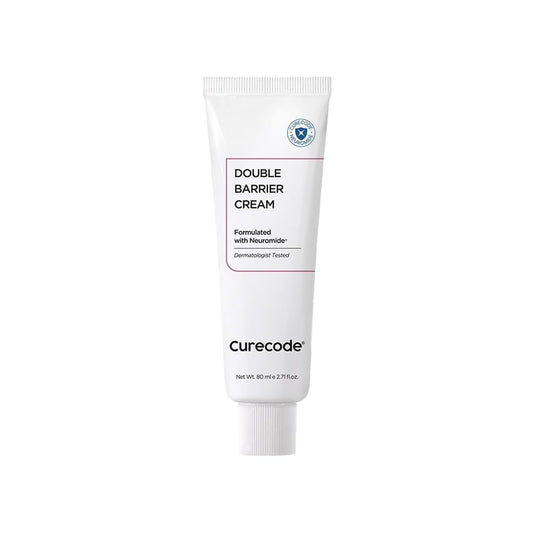 CURECODE Double Barrier Cream 80ml (2.71 Fl Oz) Korean Skin-Biome Science with Neuromide, Encourages Ceramide, Soothes Sensitive & Dry Skin, Strengthen and Repair Skin Barrier EWG verified